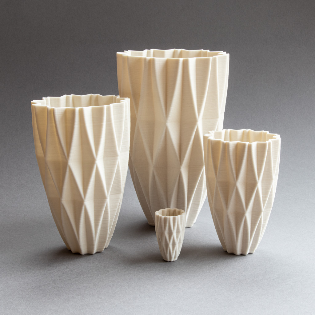 diamond vases, porcelain