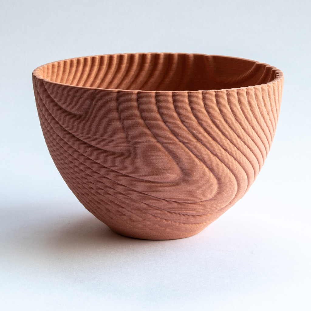 Ripple bowl, terracotta porcelain
