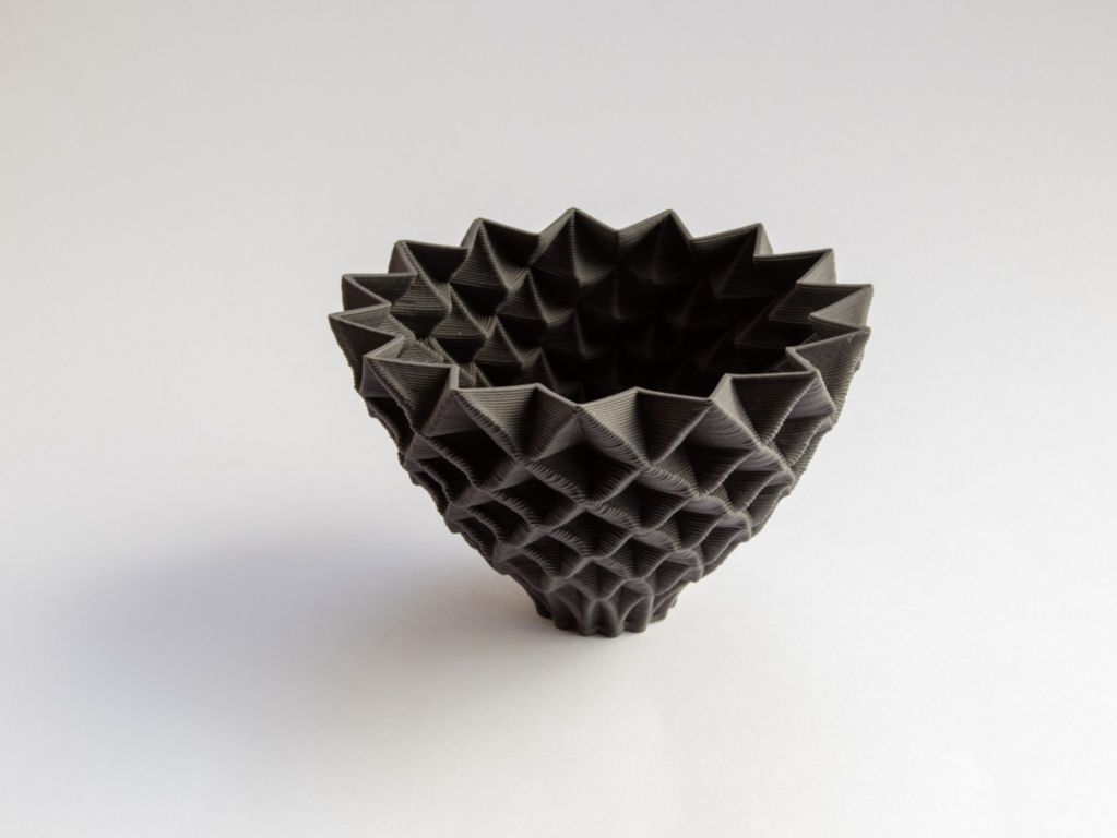diamond bowl, black porcelain