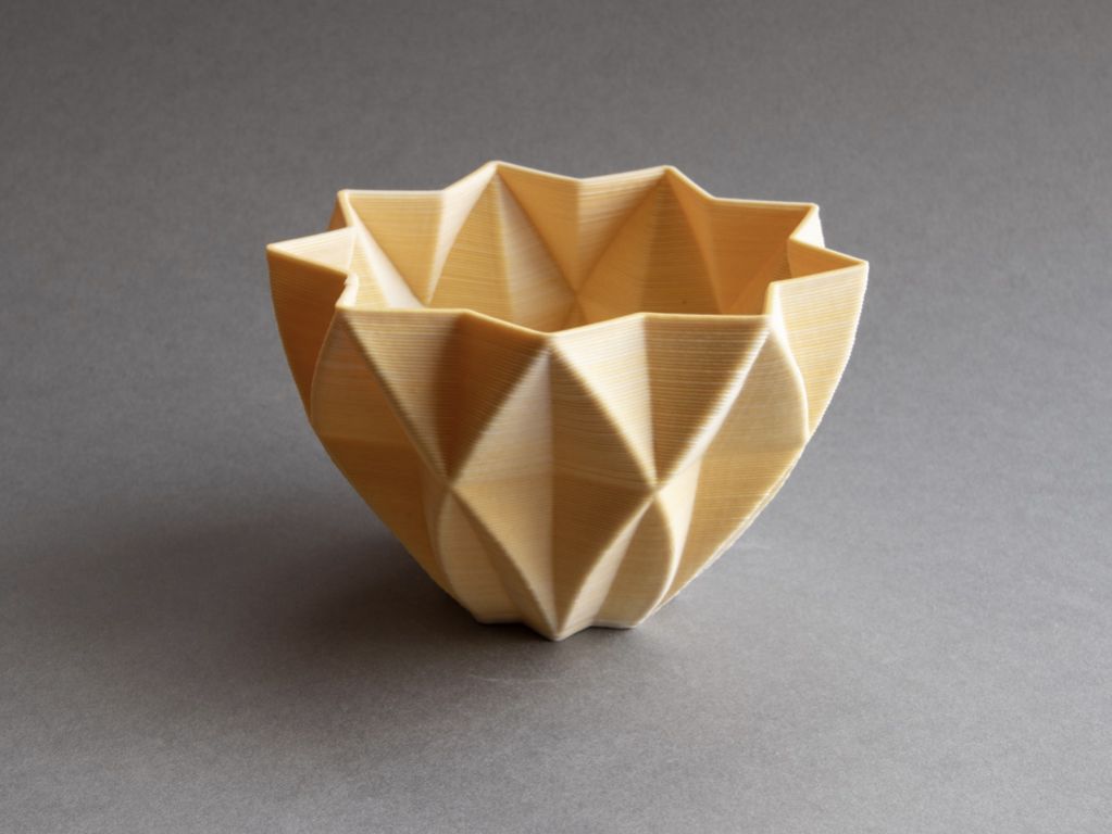 diamond bowl, yellow porcelain