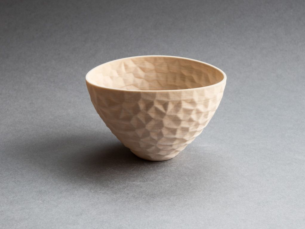 gem bowl, yellow/white porcelain